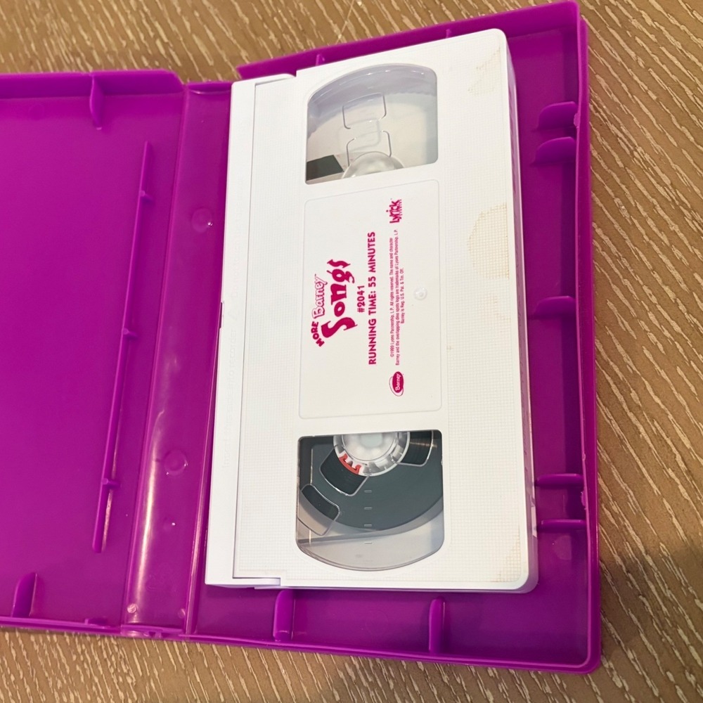 Barney More Barney Songs VHS 1999 Lyrick Studios Purple Clamshell 55 Mins #2041